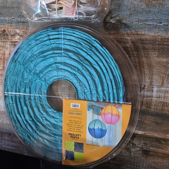 Blue Paper Lantern - Picture 2 of 4